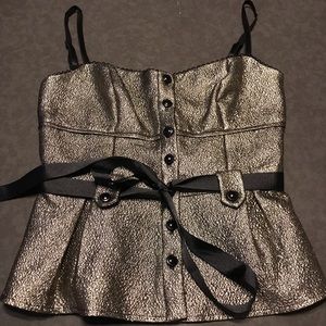 Parameter Bustier Corset Style Tank Gold Size 4